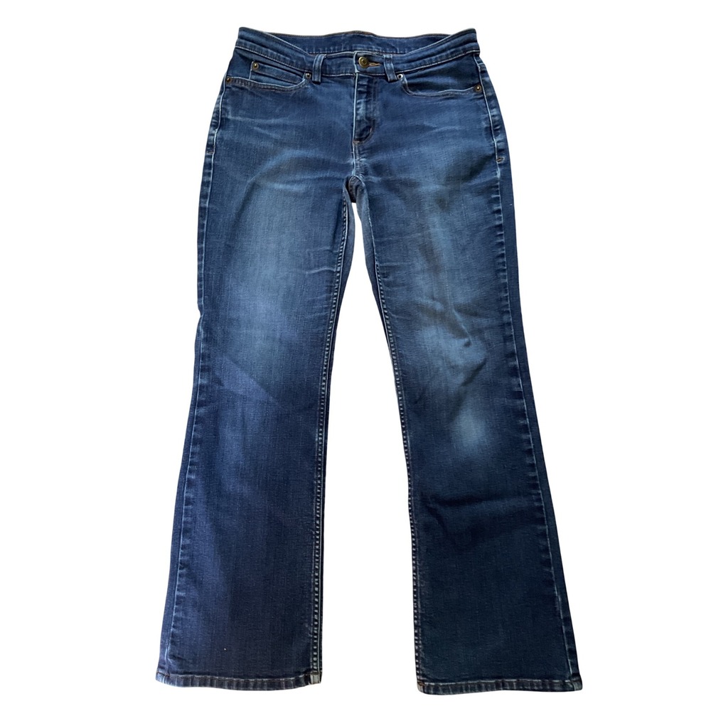 Duluth Trading Co Womens 6x29 Bootcut Jeans Medium Wash Blue Denim Stretch 1934